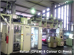 Italian 8 colour printing press