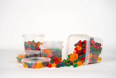 Plastic Tubs for packaging condiments